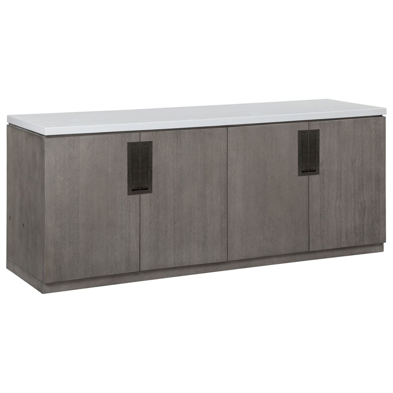 Parker House Pure Modern Contemporary 4Door Credenza with Quartz Top